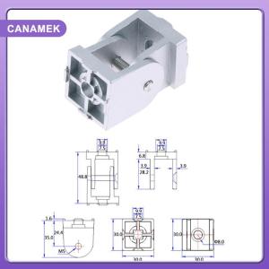 【CANAMEK】 For 20 30 40 Series Aluminum Profiles 2020 3030 4040 Zinc Alloy Hinge Industrial Aluminum Adjustment Angle Connector