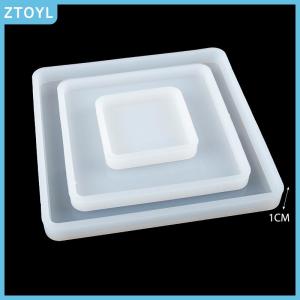 ZTOYL  Square Silicone Casting Epoxy Molds For DIY Resin Tray Coaster Jewelry Moulds