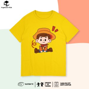 Baju Kaos Toy Story Anak Laki Laki - Atasan Anak Cowok Harian Karakter Woody Lucu Umur 1 - 10 Tahun