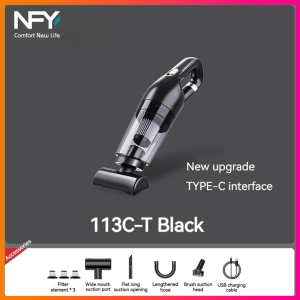 New 4-in-1 car vacuum cleaner USB wireless charging for car use 120W high-power suction for car/household handheld use