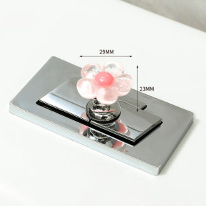 Nút nhấn bồn cầu nút ấn bồn cầu hoạt tiết hình hoa nhấc nắp bồn cầu tiện lợi bảo vệ móng tay