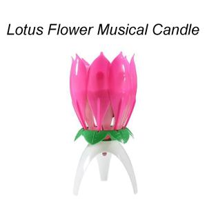 Lotus Flower Candle For Kids Family Birthday Party Cake Topper