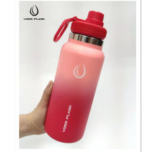 (32oz / 946ml) Voss Flask Wide Mouth Tumbler with Sport Lid Vacuum Insulated Stainless Steel Flask