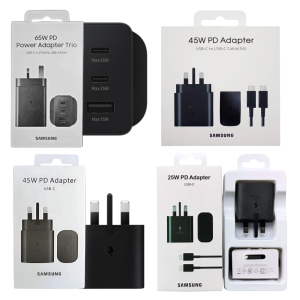 (SG Warranty) Samsung 65W 45W 25W 15W Super Fast Charger 2.0 – Type C USB C Travel Adapter for Galaxy Note S20 S21 S22 S23 Ultra FE 3 Pin Plug UK