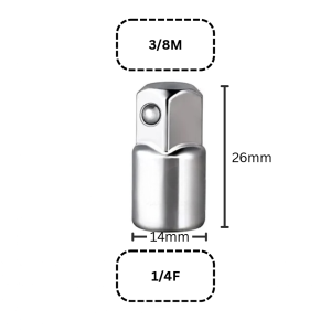 Remax Socket Adapter Converter 1/4" 3/8" Male to Female CrV 61-HA203 61-HA302