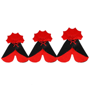 ชุดเสื้อคลุมแวมไพร์คลุมสัตว์เลี้ยงสำหรับวันฮาโลวีนชุดเครื่องแต่งกายสำหรับสุนัขและแมวสายพันธุ์เล็กถึงใหญ่