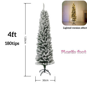 Flocked Christmas Tree Pencil Christmas Tree White Christmas Tree Snowy Christmas Tree Christmas Decorations