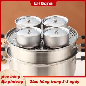 [COD] EHBqna 3PF Ship within 24 hours 1 3 5 cái bát trứng hấp bằng thép không gỉ Bát hầm salad trái cây gạo Ramen có nắp đậy hộp đựng thức ăn Cốc súp Bộ đồ ăn nhà bếp