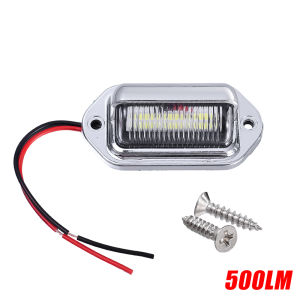 【CCWOLF】2X 6 LED License Number Plate Lights Taillight Cargo Trunk Courtesy Tag Step Lamp Bulbs White Car Truck SUV RV Trailer Van Boat