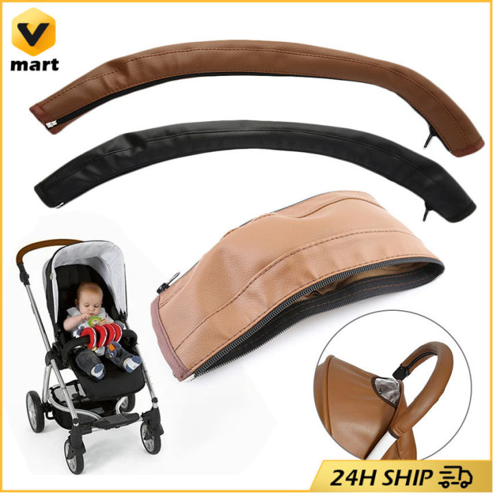 Baby Stroller Handle PU Leather Pushchair Armrest Case Protective Cover for Baby Stroller Accessories Baby Stroller Handle Cover Armrest Pu Bar