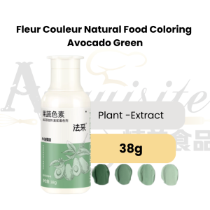 Fleur Couleur Natural Food Colouring Avocado Green Plant-Extract 38g