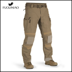 Fuguiniao Chiến Thuật Người Đàn Ông Casual Bảo Hộ Lao Động Ngụy Trang Đa Quân Đội Màu Xanh Lá Cây Miếng Đệm Đầu Gối Quần