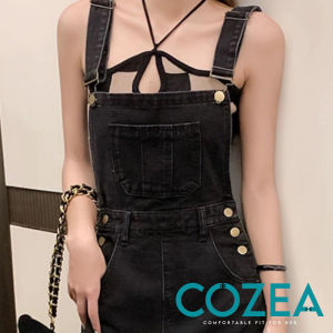 Cozea : High Quality Korean Jumper Maong Pants with Pockets and Buttons for Womens Trendy Fashion