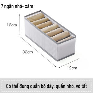 Hộp vải đựng quần áo chia ngăn khung PP 7-12 ngăn sắp xếp áo sơ mi áo khoác phân loại chất liệu thân thiện môi trường