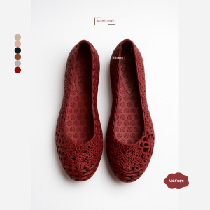 SandSo 668 Polos Shoes Sepatu Karet Wanita Flatshoes Teplek Balet Casual Kerja Simple Anti Air Licin