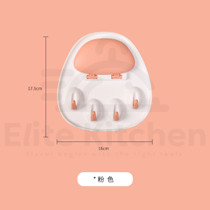 Elite Kitchen - Cute Cat Claw Spoon Wall Mounted Hook Pot Lid Holder Rack Spatula Ladle Shelf Pad Stand Pemegang Tudung