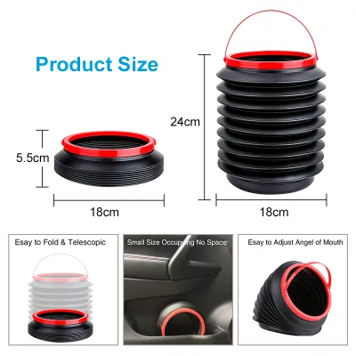 Universal Car Trash Can Garbage Flip Lid Dust Bin Drive Bin Hanging Wastebasket Organizer Auto Storage Bin Tong Sampah Kereta 车载垃圾桶