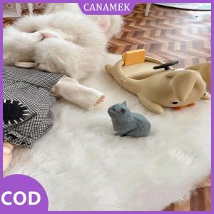 CANAMEK✨ 1 12 Dollhouse giả da cừu sang trọng mô hình Dollhouse phòng ngủ phòng khách sàn mat trang trí nhà búp bê phụ kiện