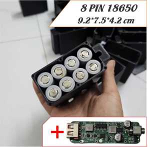 [BẢN MỚI V2 | BÁN SỈ] Vỏ pin áo điều hoà 12V dùng pin 18650 21700 mạch 2s 8.4V phiên bản cải tiến