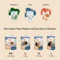 Nino Nana Carton Tape Diapers NB (up to 4 kg) | S (4-6 kg) | M (6-10 kg) | L (9-13 kg). 