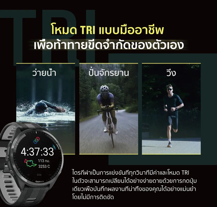 Garmin Forerunner 965 series นาฬิกาสมาร์ทวอทช์ รับประกันศูนย์ไทย 2 ปี