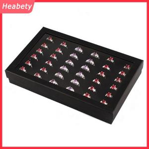 Heabety Bông Tai trường hợp hiển thị 36 khe cắm đồ trang sức tổ chức khay vòng hộp lưu trữ thời trang
