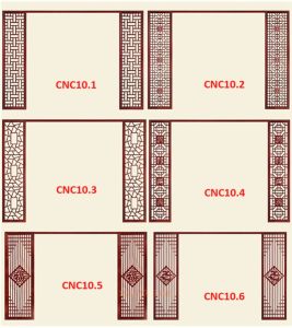 Nền tường phong cách Trung Hoa bình phong gỗ cắt CNC010 - Nội thất lắp ráp Viendong Adv