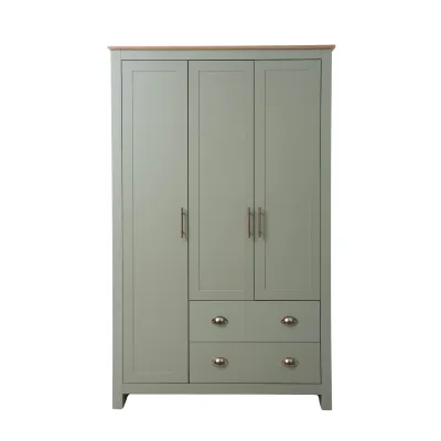 Pamica Kate 3 Doors Wardrobe with 2 Drawers Modern Minimalist Furniture Closet