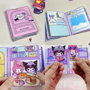DIY Kuromi Book Childrens Gift Cartoon Kuromi Melody Creative Quiet Book Decompression Toy Book