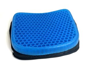 【Free Black Cloth Cover】Big Size Gel Honeycomb Cushion Egg Cushion Car Office Cushion Cool And Breathable Ice Cushion Flexible Ice gel Cooling Pad Seat Cushion with Black Non-slip Comfortable Massage Seat