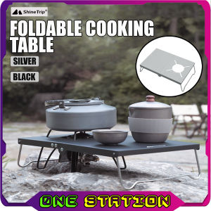 SHINETRIP Foldable Cooking Table Folding Camping Table Folding Stove Table Folding Camping Stove Mini Dapur Camping