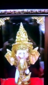 Ganesha the god of success remove all obstacles with glass cabinet Thai pattern