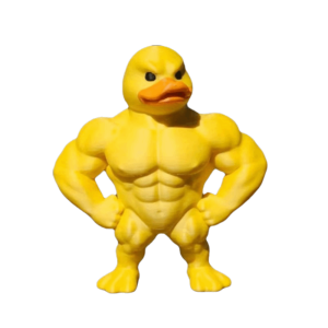 BEIBEI Defined Arms Muscle duck figurine 3D Printed Defined Legs 3D Decor Handicrafts Collectible Muscle Duck Statue Home Decoration