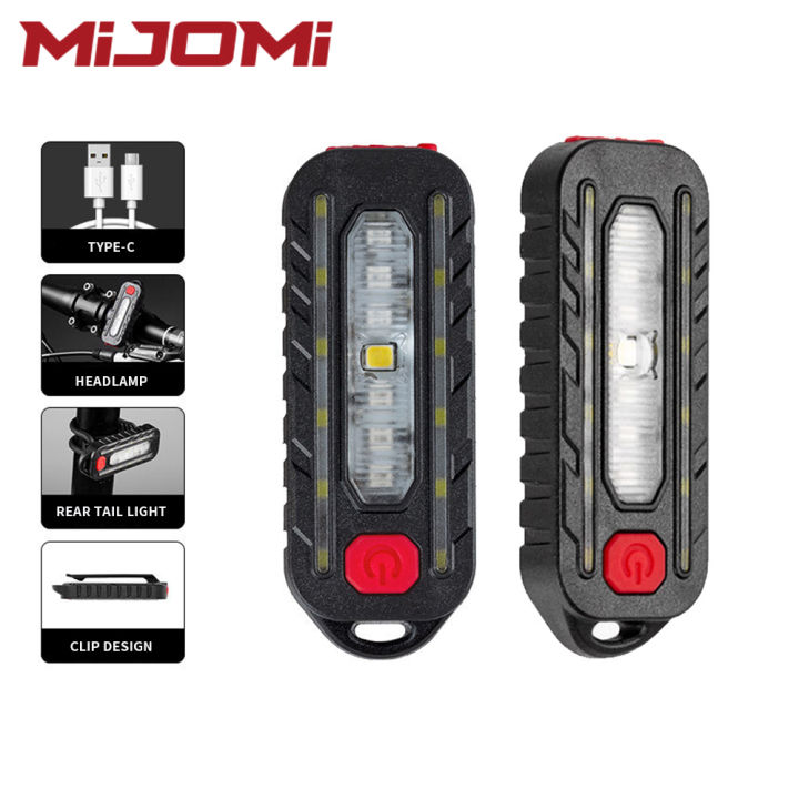 Mijomi Flashlight K6,COB Mini Keychain light,Small light,Type-C  Rechargeable flashlight, Multifuntional COB light with Light Modes Light,  White Red