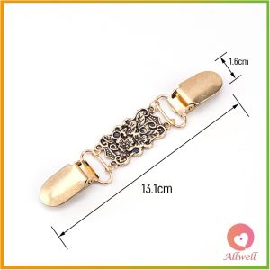 Allwell คลิปติดเสื้อกันหนาว เสื้อคลุม คลิปคาร์ดิแกน ดอกไม้แกะสลักย้อนยุค เข็มกลัดผ้าคลุมไหล่ Cardigan pin