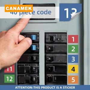 【CANAMEK】 Handwritten Circuit Breaker Label Stickers Set Durable Adhesive Tags for Electrical Panel Organization Home Use