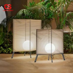 Đèn Trang Trí Ban Công Dáng Vuông Chao Vải Thanh Lịch