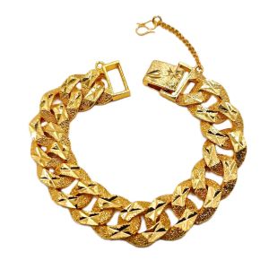 Cross-border Southeast Asian best-selling jewelry: Vietnamese gold-plated copper bold matte Cuban bracelet Miami jewelry wholesale