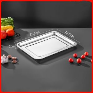 🔥Wishwa👍 Heavy Duty Makapal Malalim Deep Food Tray Serving Tray Stainless Steel