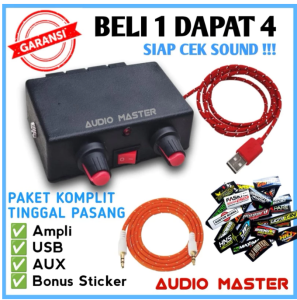 Power ampli mini 5volt 2 channel free usb free aux jernih bas mantap termurah