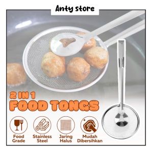 pencapit gorengan makanan dengan tirisan minyak 2in1 serbaguna