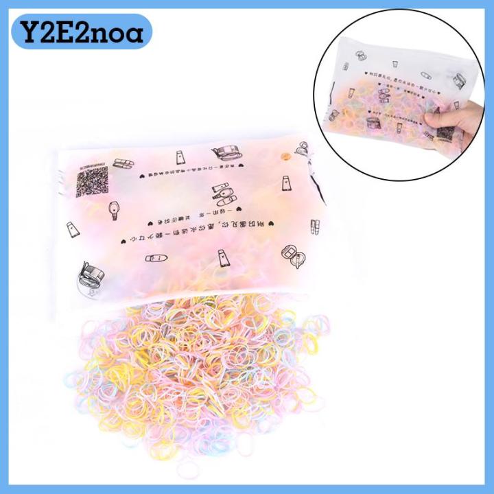 Y2E2noa 2500ชิ้นผมเด็กใสวงแหวนยางถักเปียยืดหยุ่นเชือกถักเปีย | Lazada.co.th
