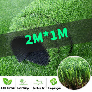 Rumput Sintetis 30MM 2M X 4M Karpet Rumput Sintetis Palsu untuk Dalam dan Luar Ruangan untuk Teras Balkon Taman Halaman Belakang