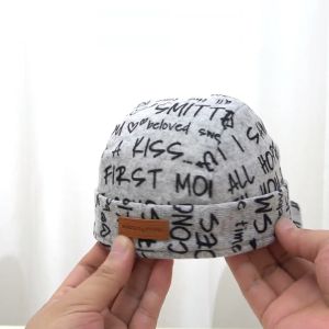 Kids Bonnet Spring Autumn Fashion Print Pirate Hat Boy Infants Dome Brimless Adjustable Cotton Beanies