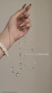 Elegant Crystals Dew Drop Set for Women and Teens Adjustable Necklace for Weddings and Parties Supplies