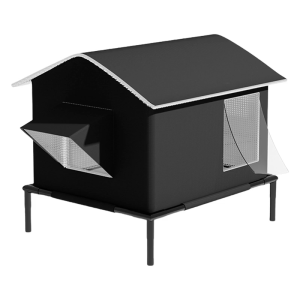 Cooling House Outdoor Cats House Elevated Insulated Shelter for Summer Waterproof Enclosure House