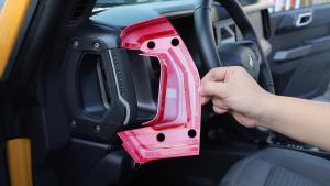 Cornerr JeCar Center Console Handle Cover Stickers Trim Ornament for Ford Bronco 2021- up Interior Mouldings Accessory - Both Sides 6K4N7