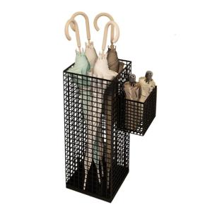 Elegant Iron Umbrellas Stand For Entryway Organization Waterproof Floor Protections Multiple Compartment Storage With Stable Base