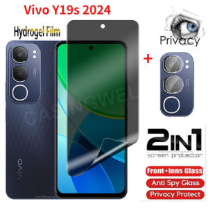 2in ฟิล์มไฮโดรเจล Y19s ความเป็นส่วนตัว1 Vivo ฟิล์มป้องกันการสอดแนมฟิล์มกันรอยป้องกันเต็มพื้นที่ของหน้าจอกันการมองความเป็นส่วนตัวฟิล์มสำหรับ Vivo VivoY19s Y19s Vivo Y 19S 4G 5G 2024ฟิล์มกล้อง