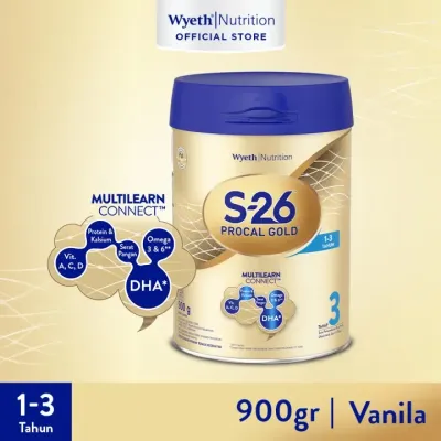 S-26 PROCAL GOLD Tahap 3 Vanila Susu Pertumbuhan Anak Usia 1-3 Tahun 900gr